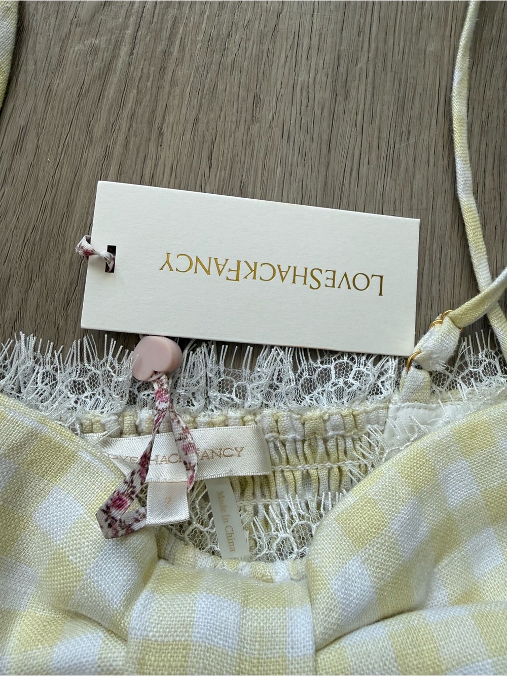 LoveShackFancy CLARINE GINGHAM BOW MINI DRESS - Picture 10 of 15